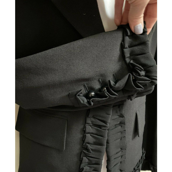 Sonia Rykiel Paris Stylish‎ Unique Ruffle Jacket Blazer~ T42 - Picture 4 of 5